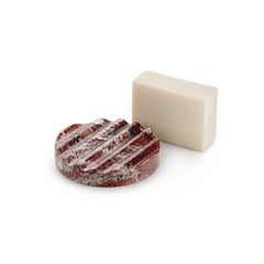 TITINO - Soap dish in Carrara Marble, Nero Marquina, Verdalpi, Rosso Levanto