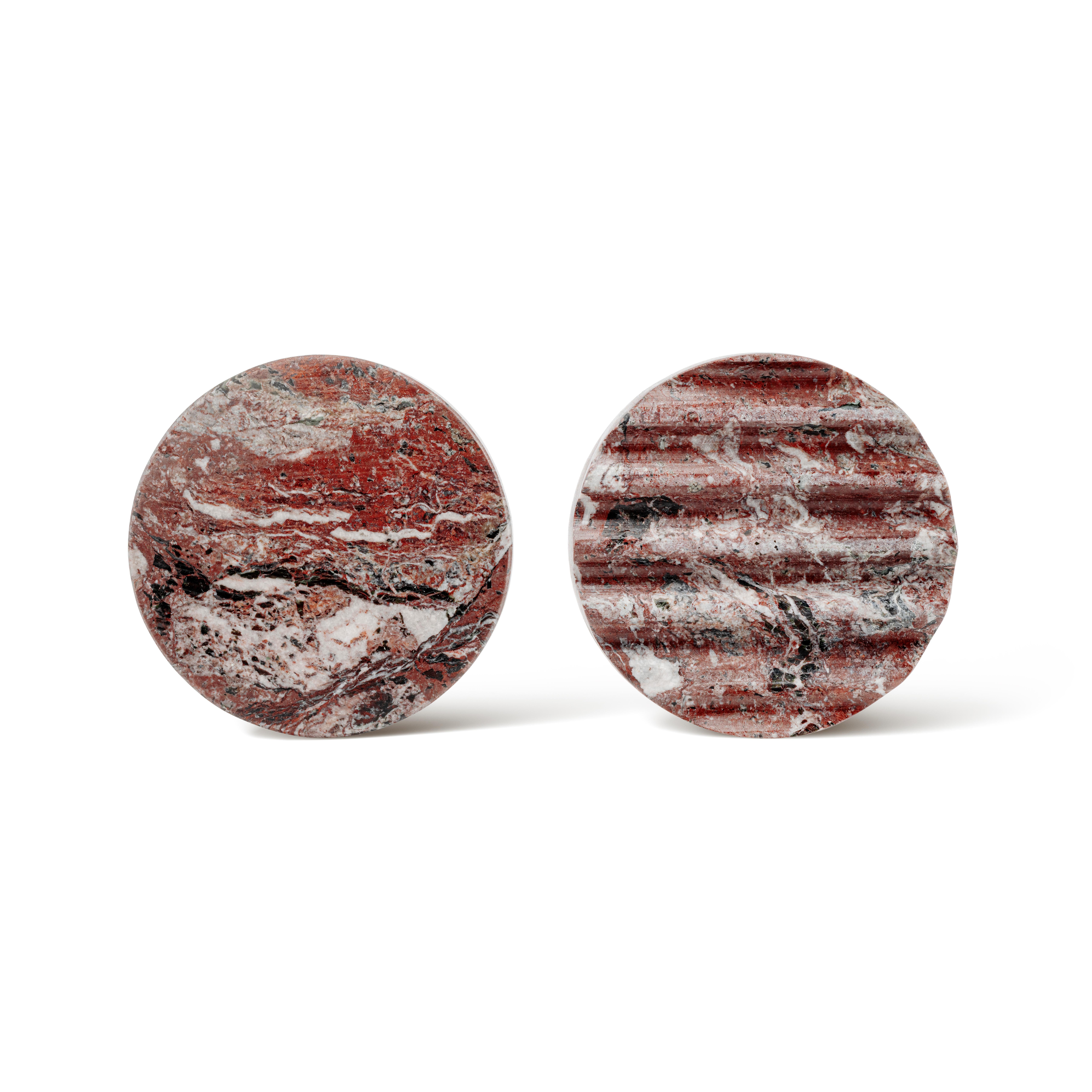 Other TITINO - Soap dish in Carrara Marble, Nero Marquina, Verdalpi, Rosso Levanto For Sale