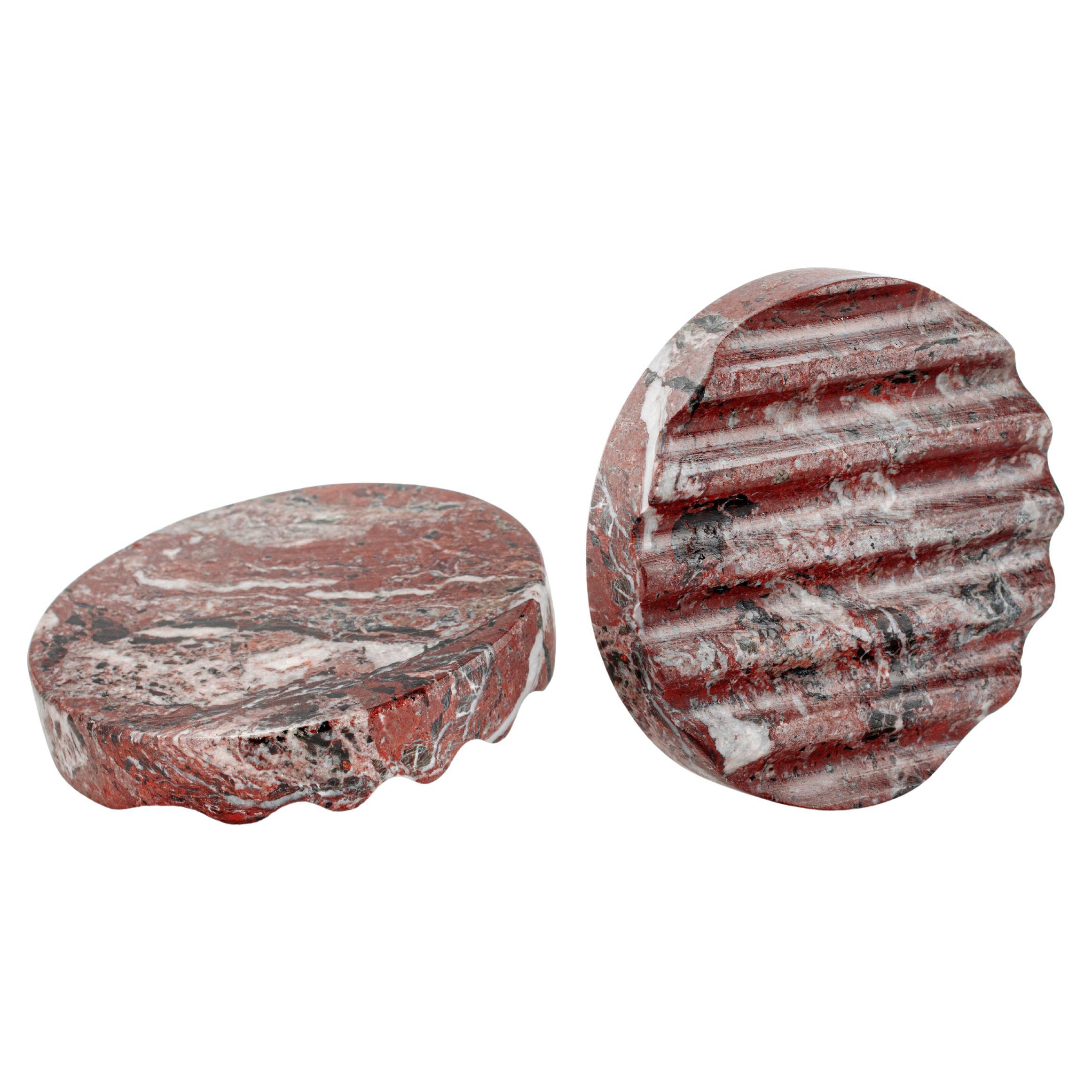 TITINO - Soap dish in Carrara Marble, Nero Marquina, Verdalpi, Rosso Levanto For Sale