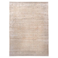 Title: Antique Hand-Knotted Sivas Rug – Subtle Distressed Elegance