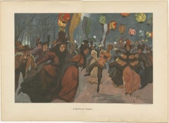 Title: Festive Winter Celebration, Published by Richard Bong, Berlin, circa 1890