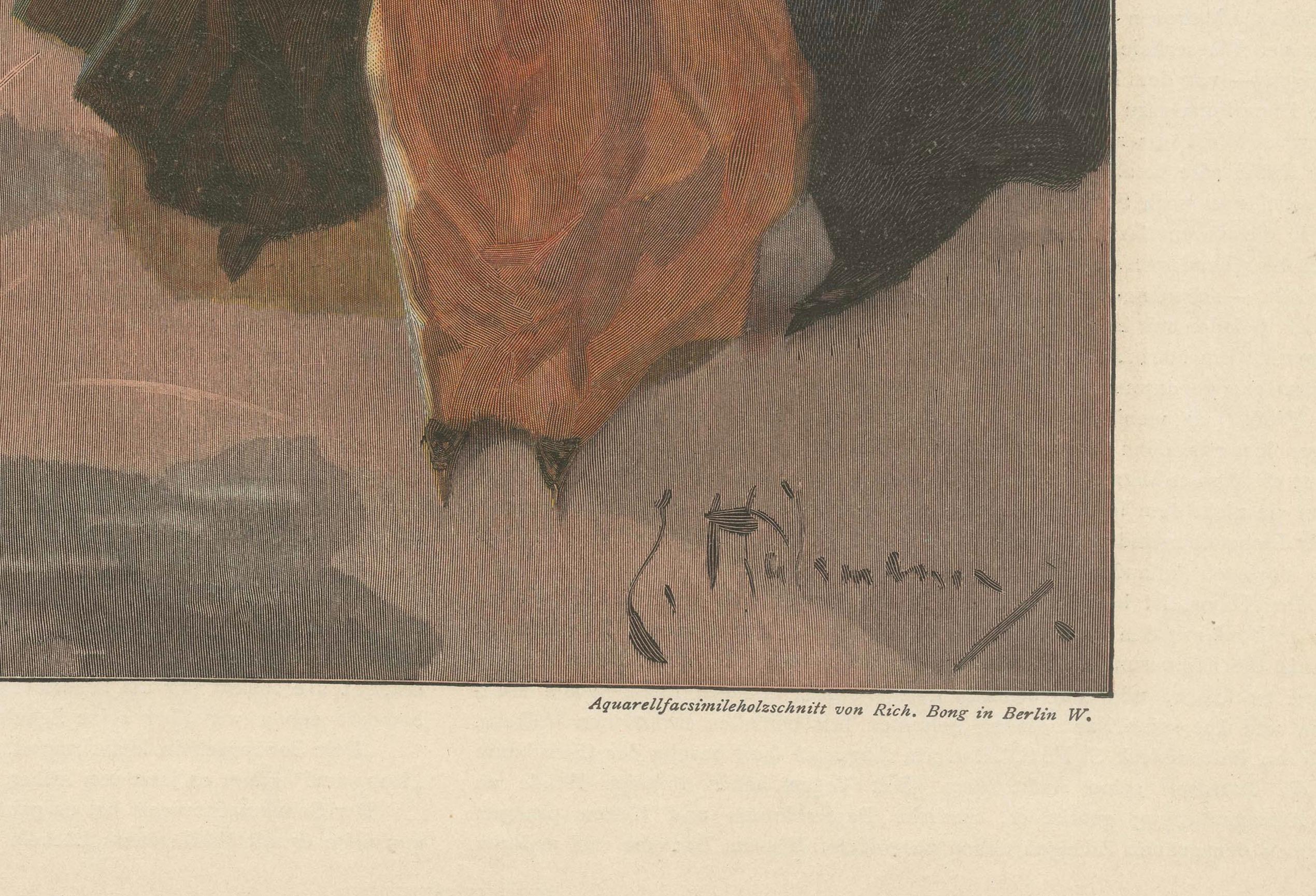 Carta Titolo: Festa d'inverno, pubblicato da Richard Bong, Berlino, circa 1890 in vendita
