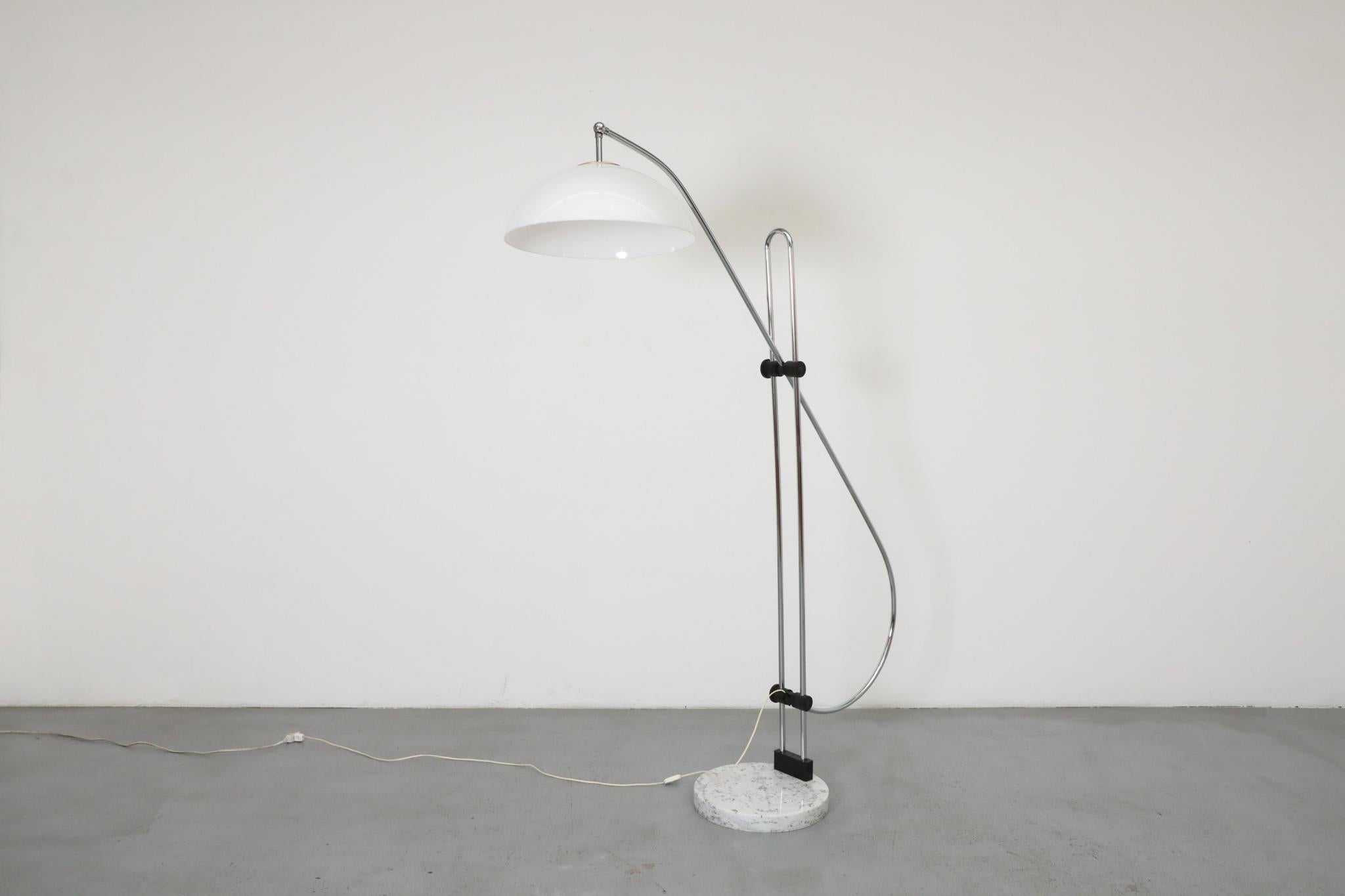 Title: Gaetano Sciolari Mid-Century Modern Chrome Arc Floor Lamp for Boulanger im Angebot 4
