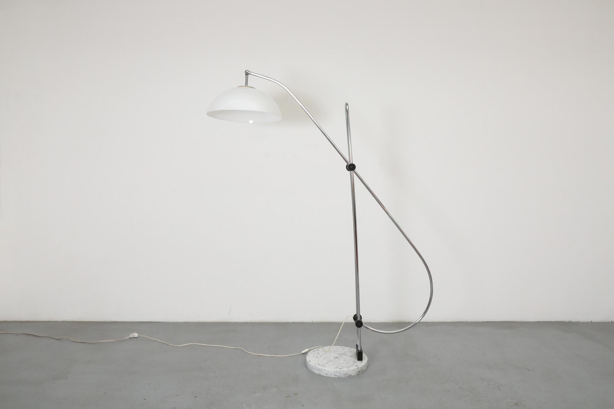 Title: Gaetano Sciolari Mid-Century Modern Chrome Arc Floor Lamp for Boulanger im Angebot 5