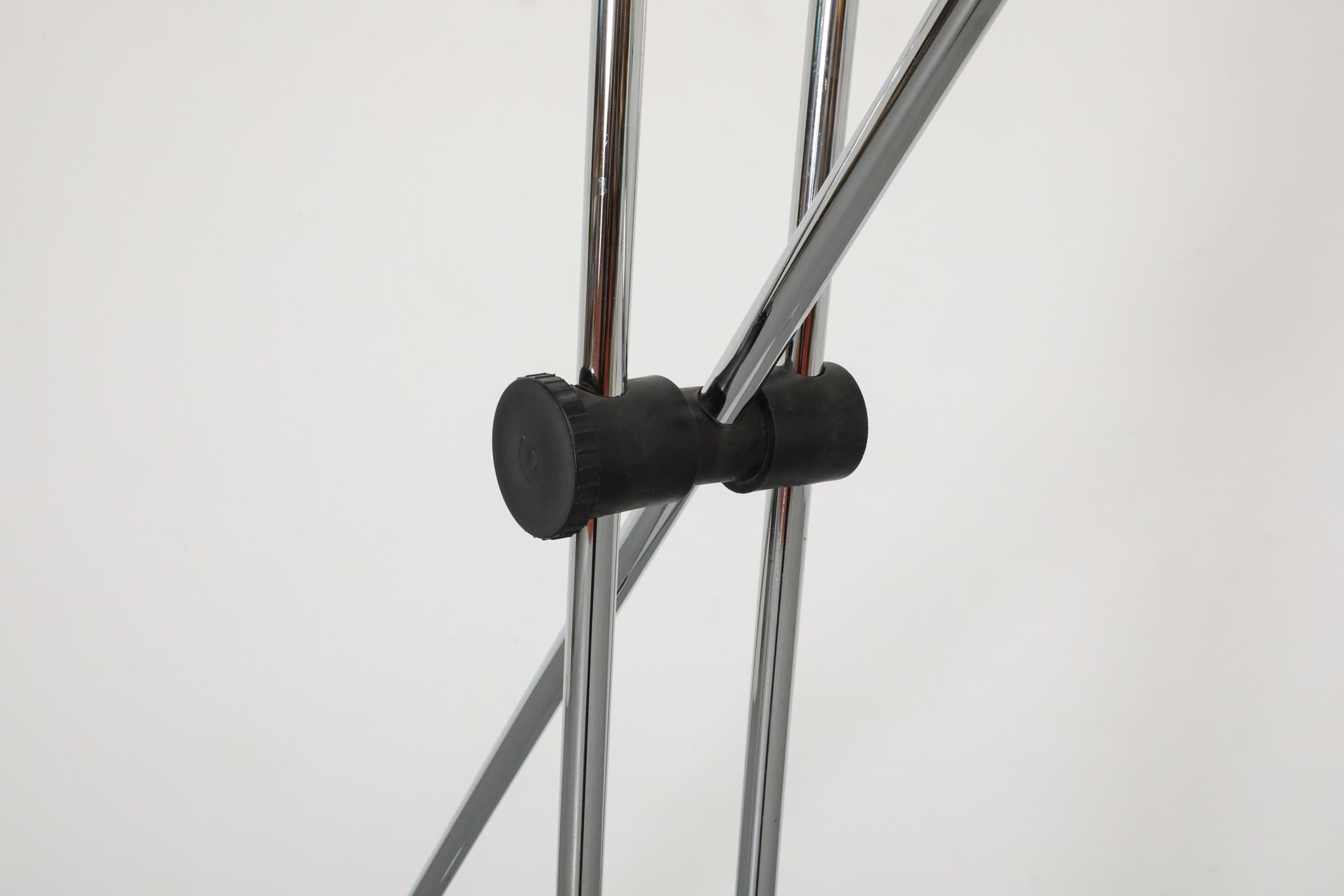 Title: Gaetano Sciolari Mid-Century Modern Chrome Arc Floor Lamp for Boulanger im Angebot 11