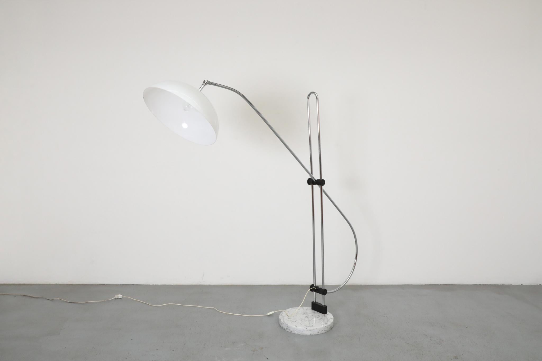 Title: Gaetano Sciolari Mid-Century Modern Chrome Arc Floor Lamp for Boulanger im Angebot 1