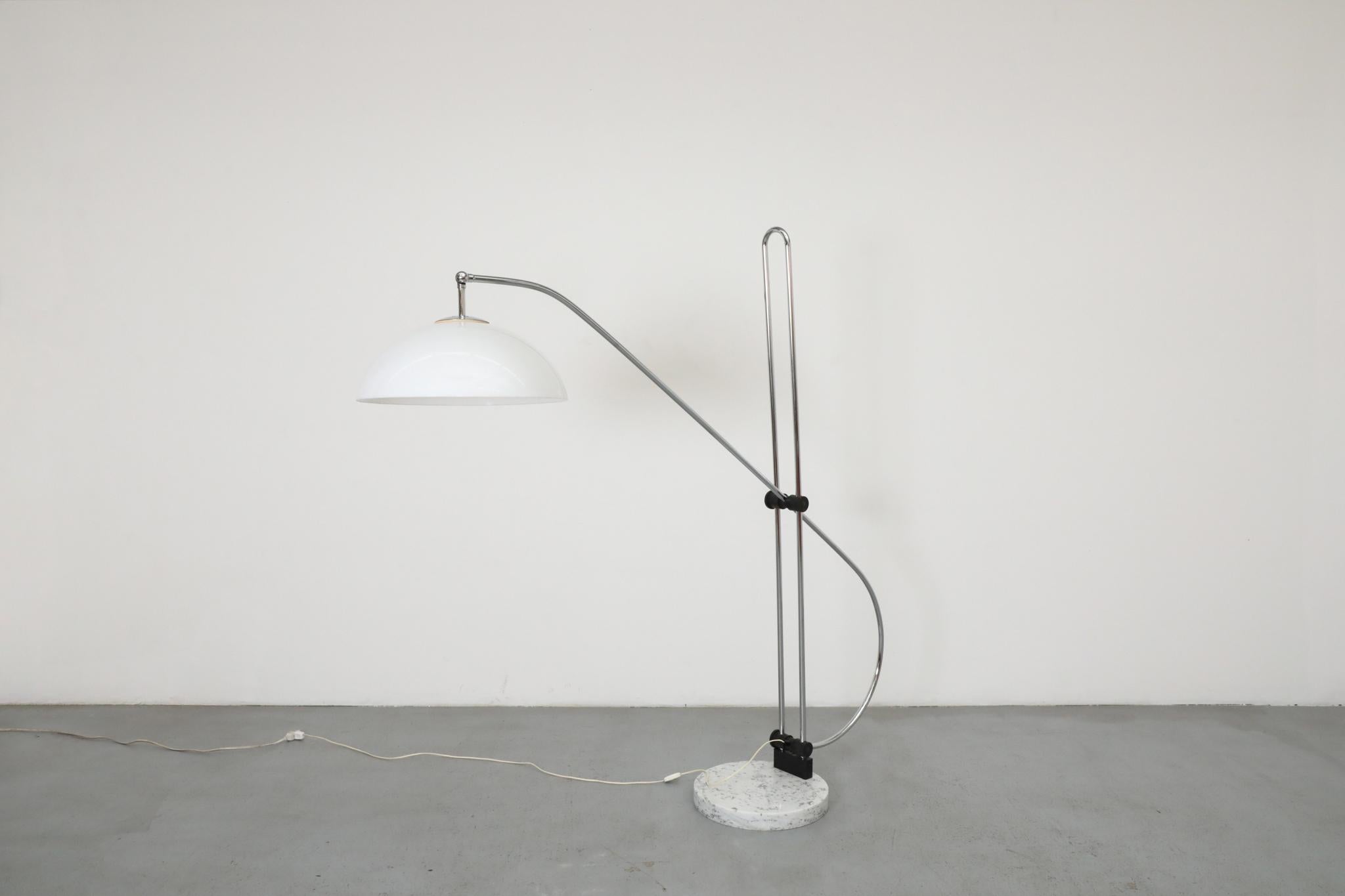 Title: Gaetano Sciolari Mid-Century Modern Chrome Arc Floor Lamp for Boulanger im Angebot 2