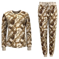 Titre Hermes Bride De Cour Sweater & Joggers en coton et poils de chameau. Taille 42FR