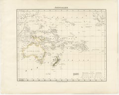 Mid-19th Century Map of Australasia by Carl Flemming - 1855