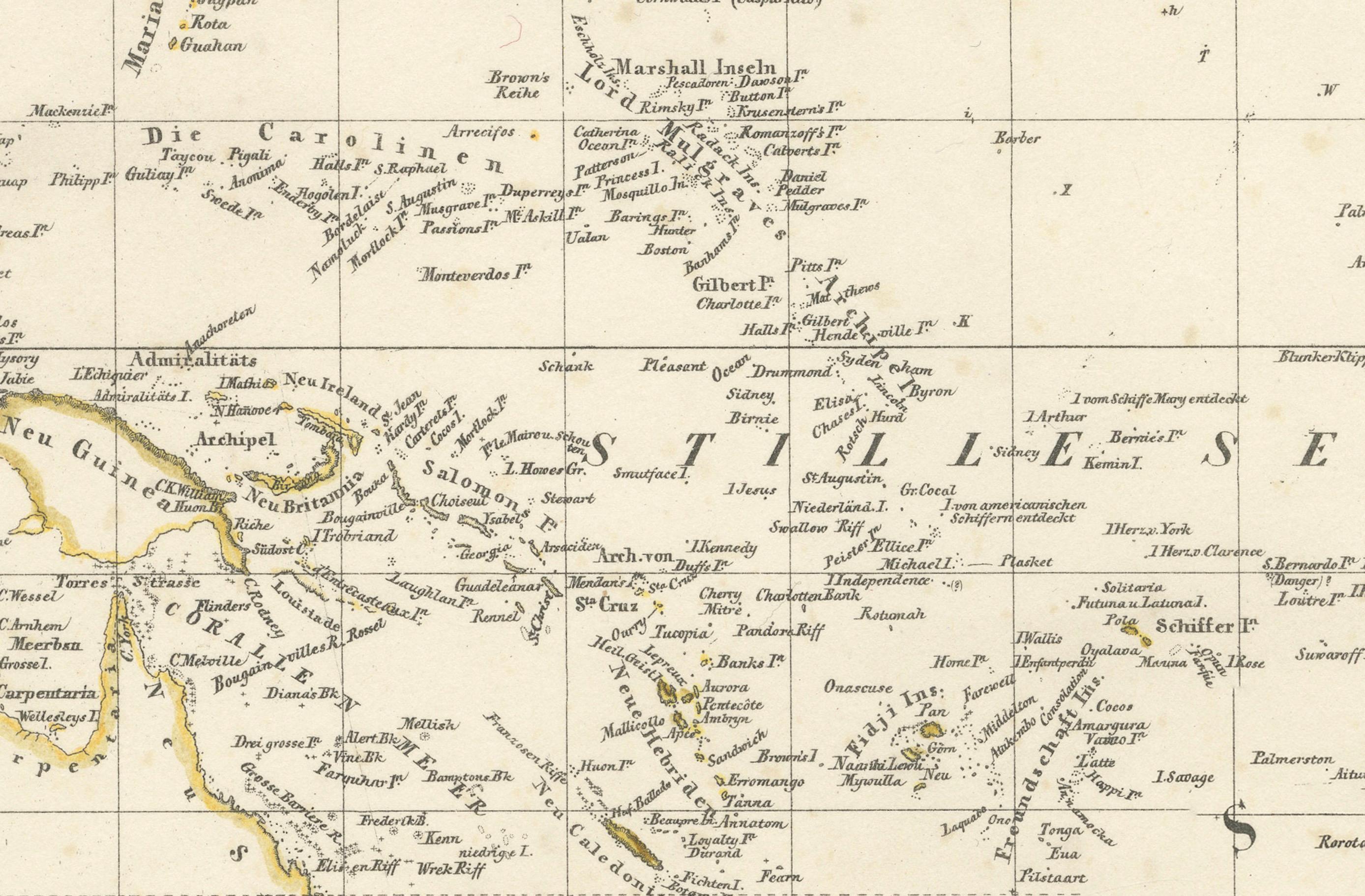 Title: Mid-19th Century Map of Australasia by Carl Flemming - 1855 For Sale 1