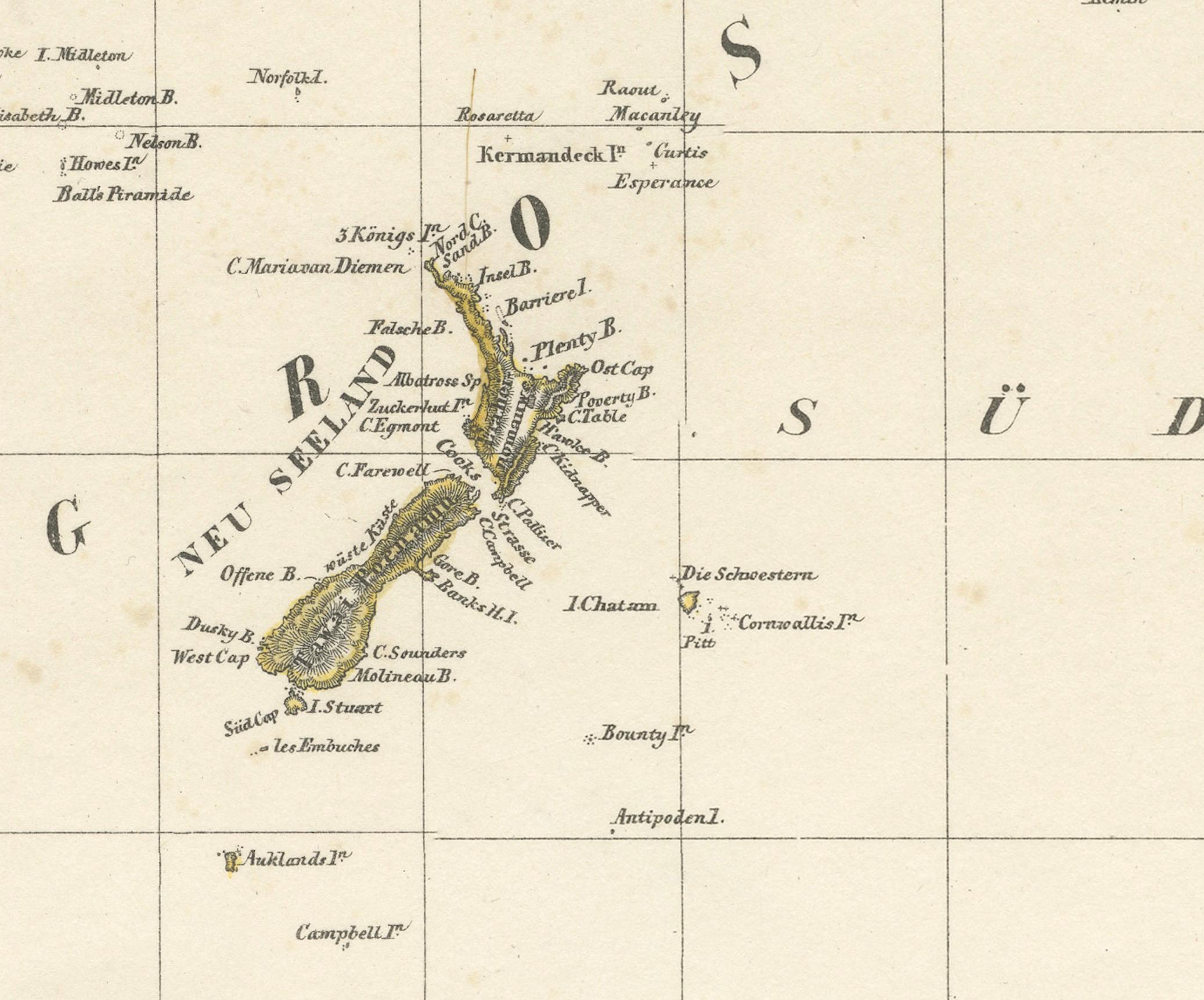 Carte de l'Australasie du milieu du 19e siècle par Carl Flemming - 1855 en vente 2