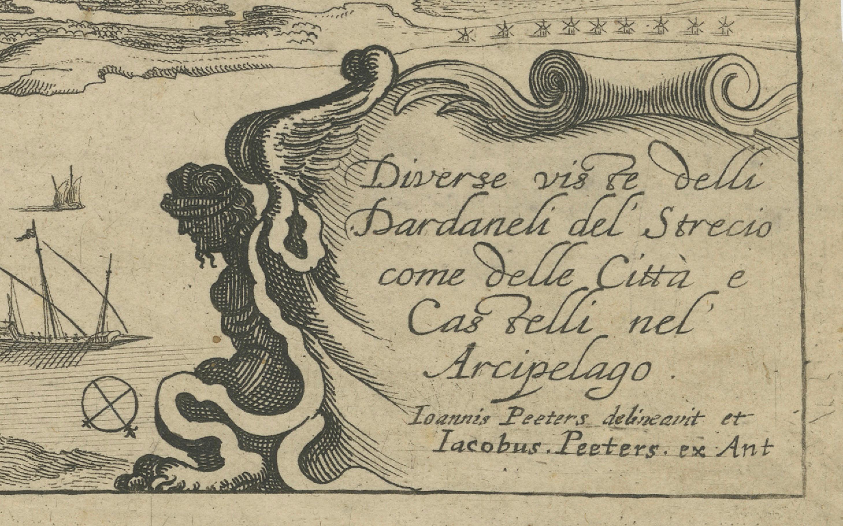 Titelseite aus „Views of the Dardanelles“, eingraviert von Jacob Peeters, ca. 1680 (Graviert) im Angebot