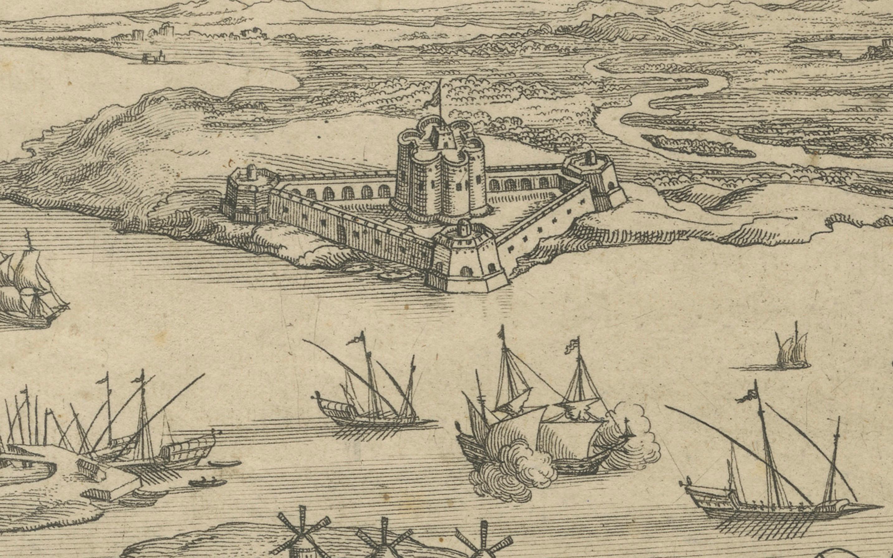 Titelseite aus „Views of the Dardanelles“, eingraviert von Jacob Peeters, ca. 1680 im Zustand „Gut“ im Angebot in Langweer, NL