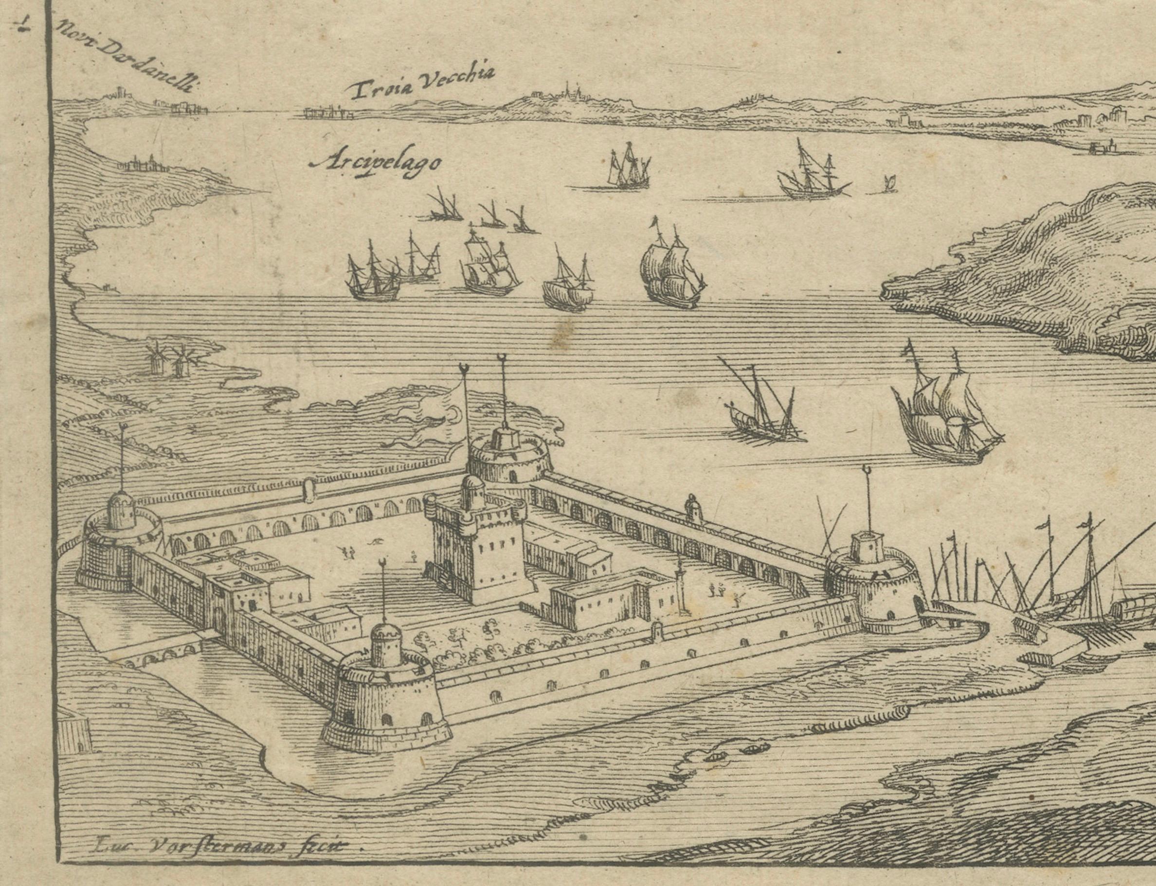Titelseite aus „Views of the Dardanelles“, eingraviert von Jacob Peeters, ca. 1680 (Spätes 17. Jahrhundert) im Angebot