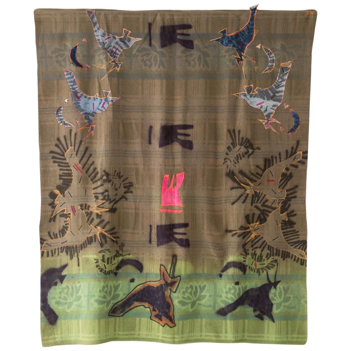 'Título' Colcha Pintura Lana Tapiz Arte Textil, en Stock