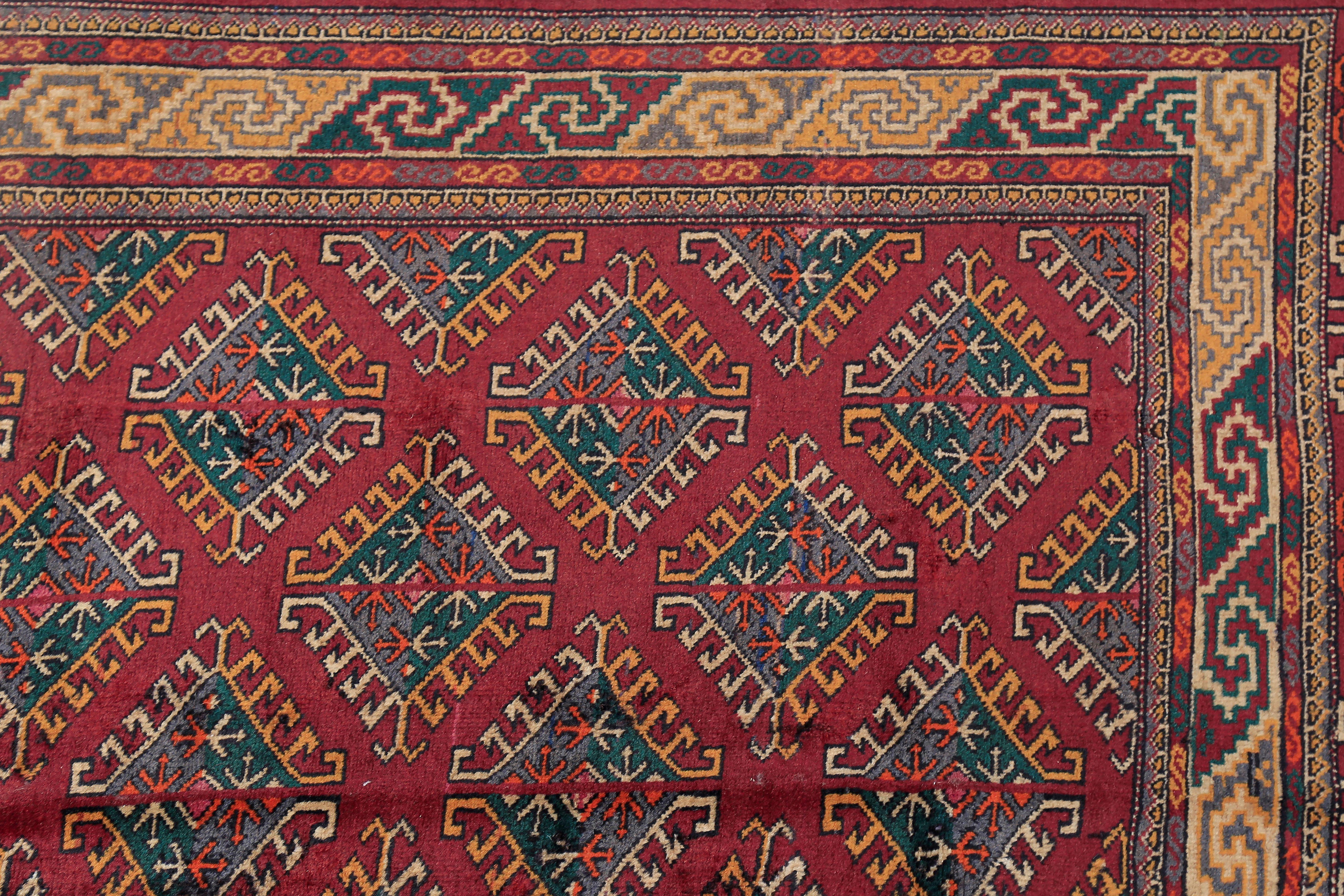 Persian Title Vintage Yomud Tribal Rug