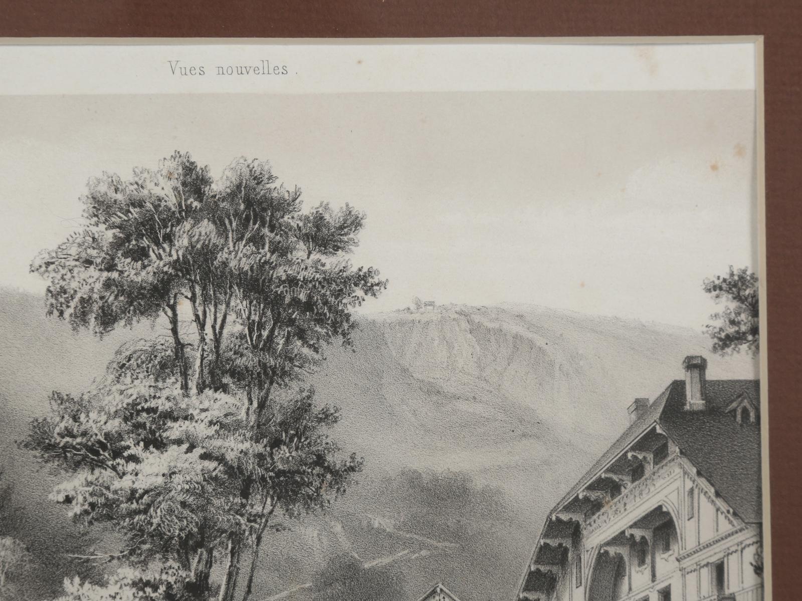 Title Vues Nouvelles or New Views, Black Forest Village Scene, circa 1800s 1
