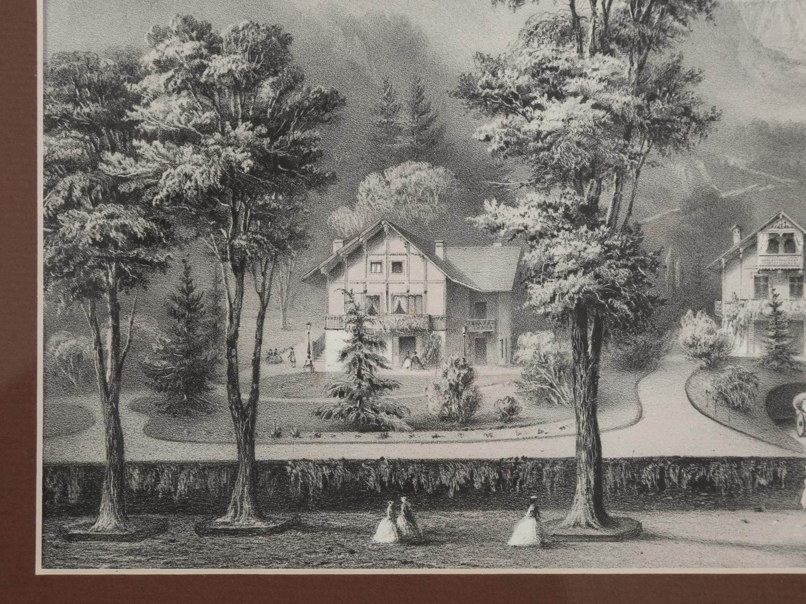 Title Vues Nouvelles or New Views, Black Forest Village Scene, circa 1800s 2