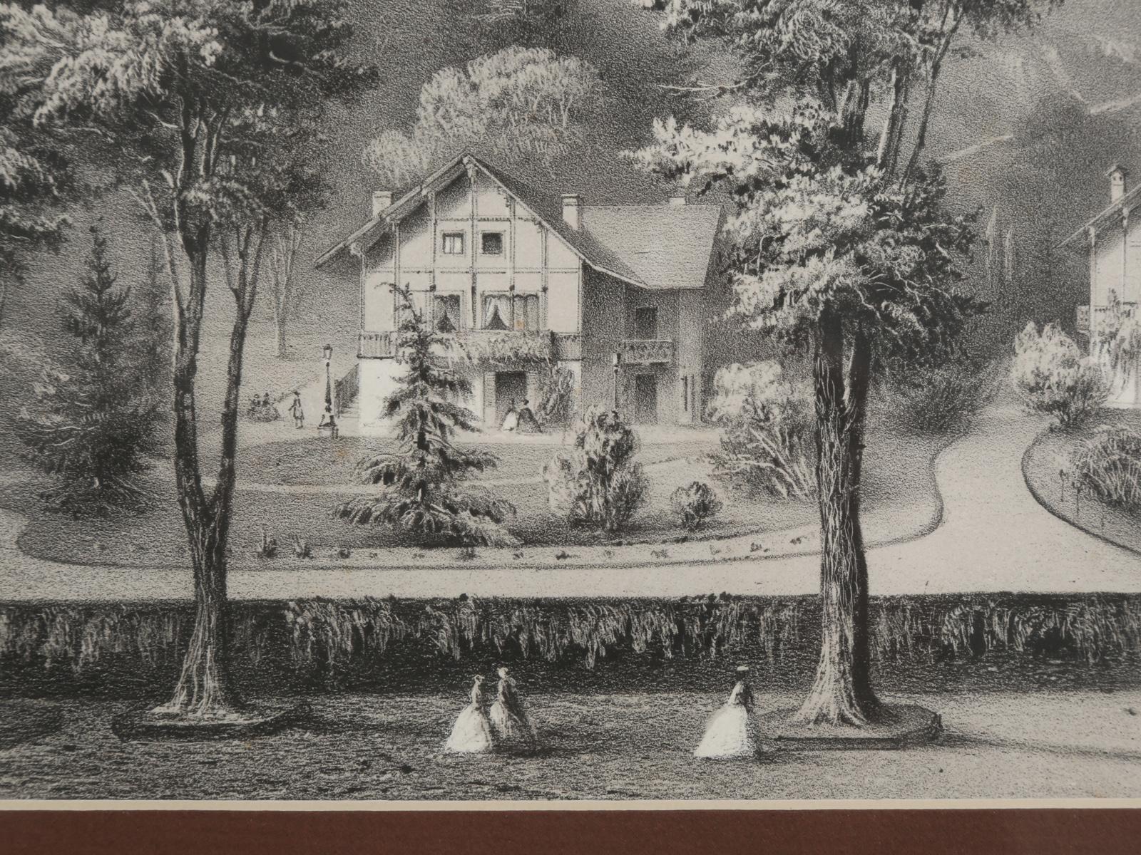 Title Vues Nouvelles or New Views, Black Forest Village Scene, circa 1800s 3