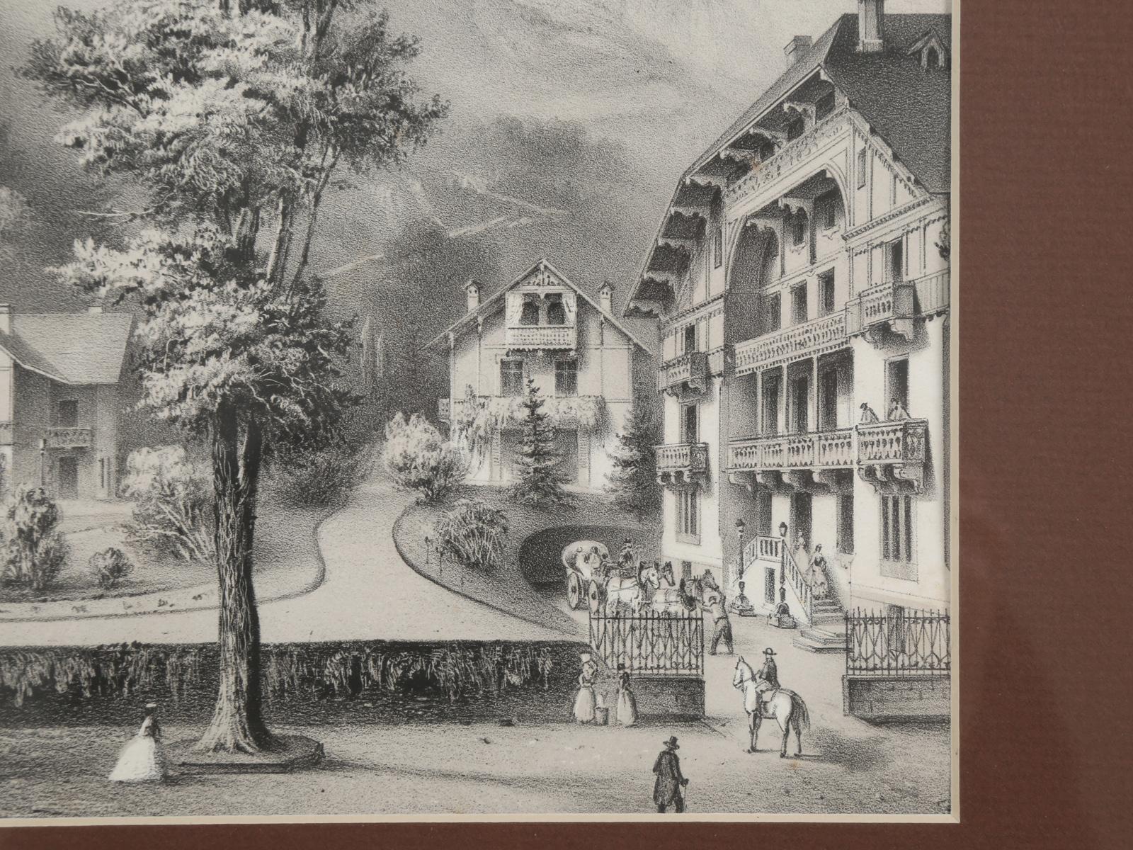 Title Vues Nouvelles or New Views, Black Forest Village Scene, circa 1800s 4
