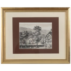 Title Vues Nouvelles or New Views, Black Forest Village Scene, circa 1800s