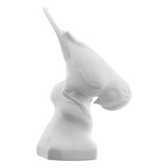 Titmouse Bird Figure in White Biscuit Porcelain by Nymphenburg