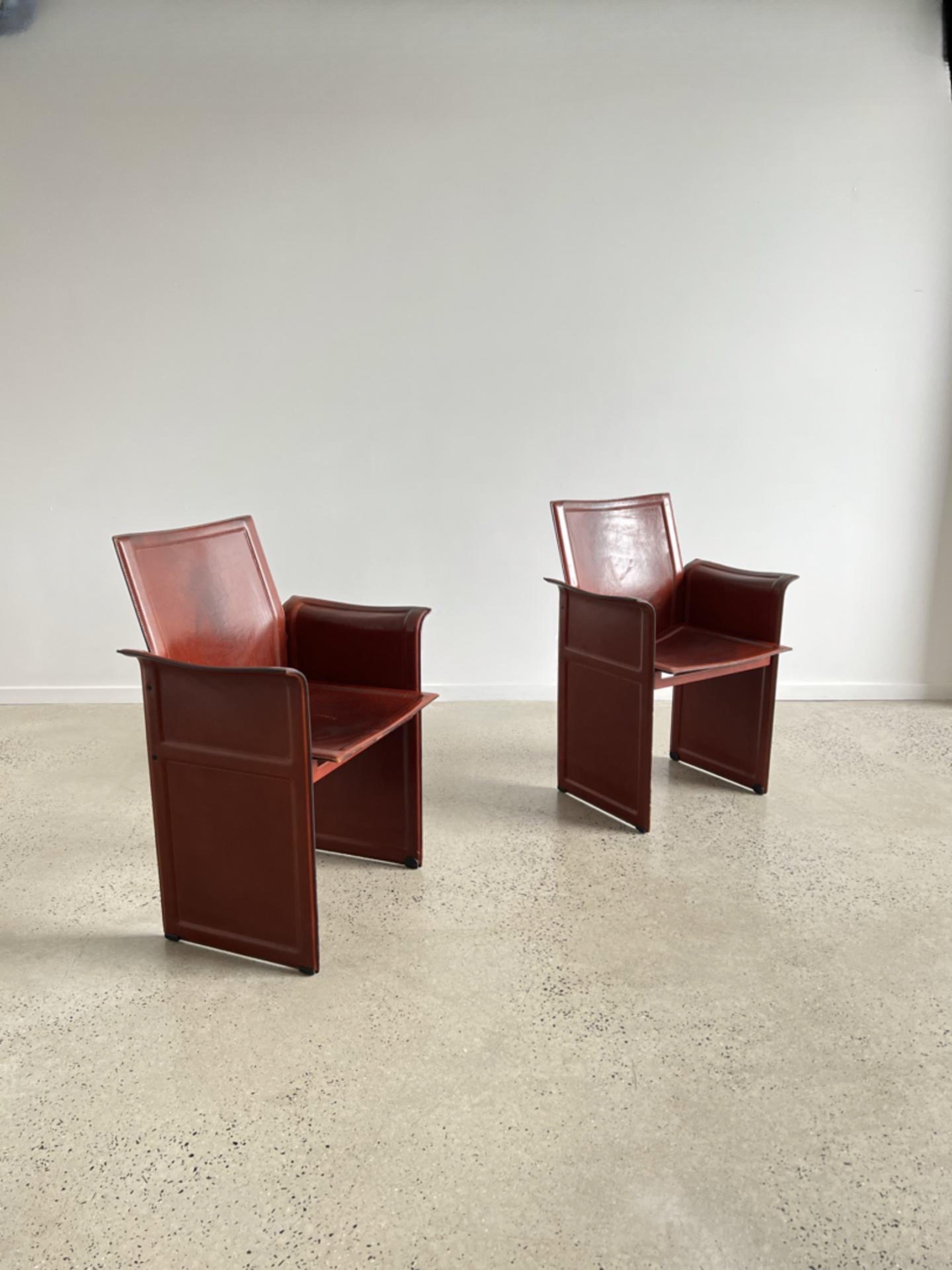 Tito Agnioli for Matteo Grassi Korium Armchairs For Sale 5