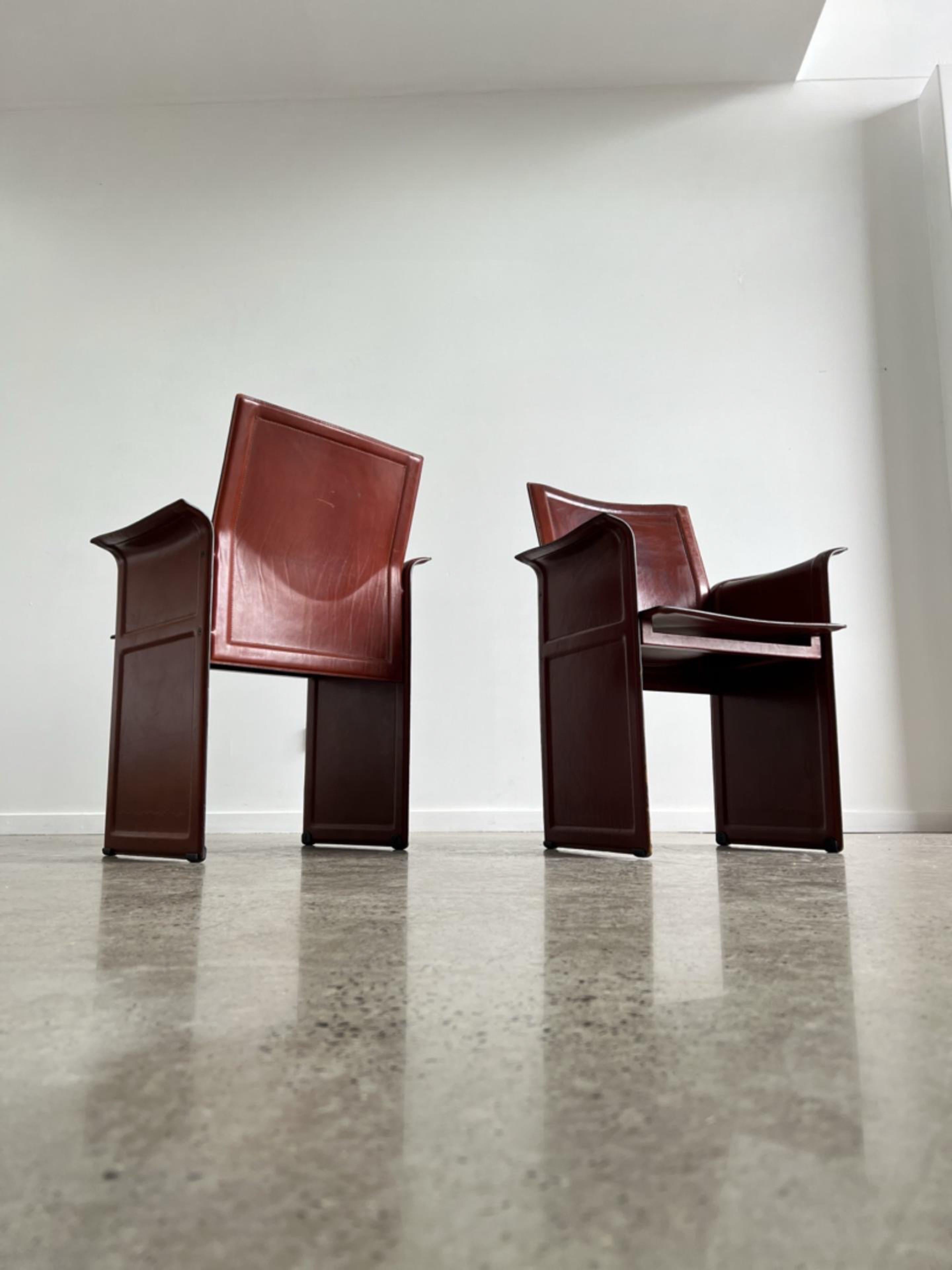 Tito Agnioli for Matteo Grassi Korium Armchairs For Sale 9