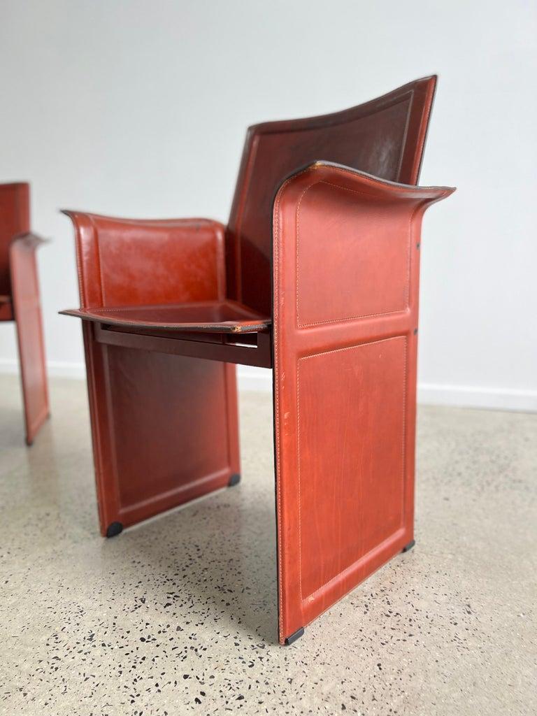 Italian Tito Agnioli for Matteo Grassi Korium Armchairs For Sale