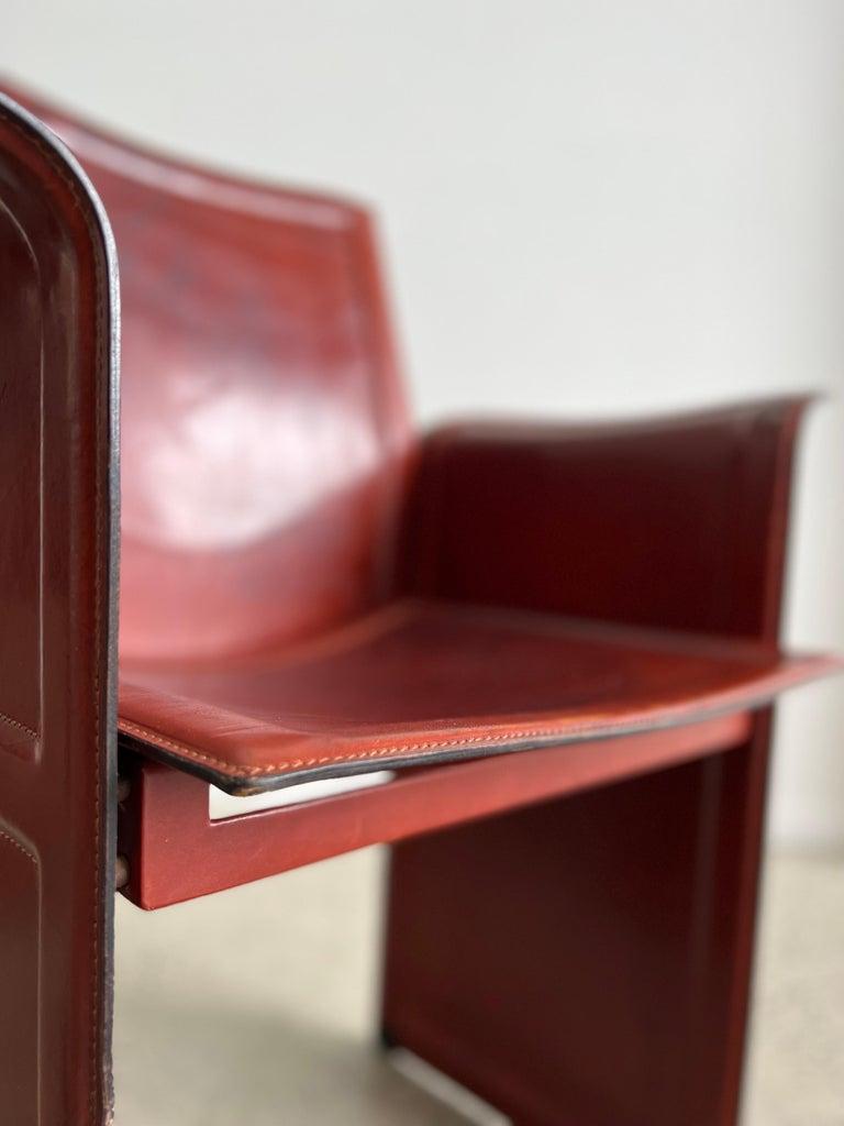 Leather Tito Agnioli for Matteo Grassi Korium Armchairs For Sale
