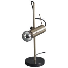 Verstellbare Tito Agnoli-Tischlampe, Stahl, Metall, Italien, 1953