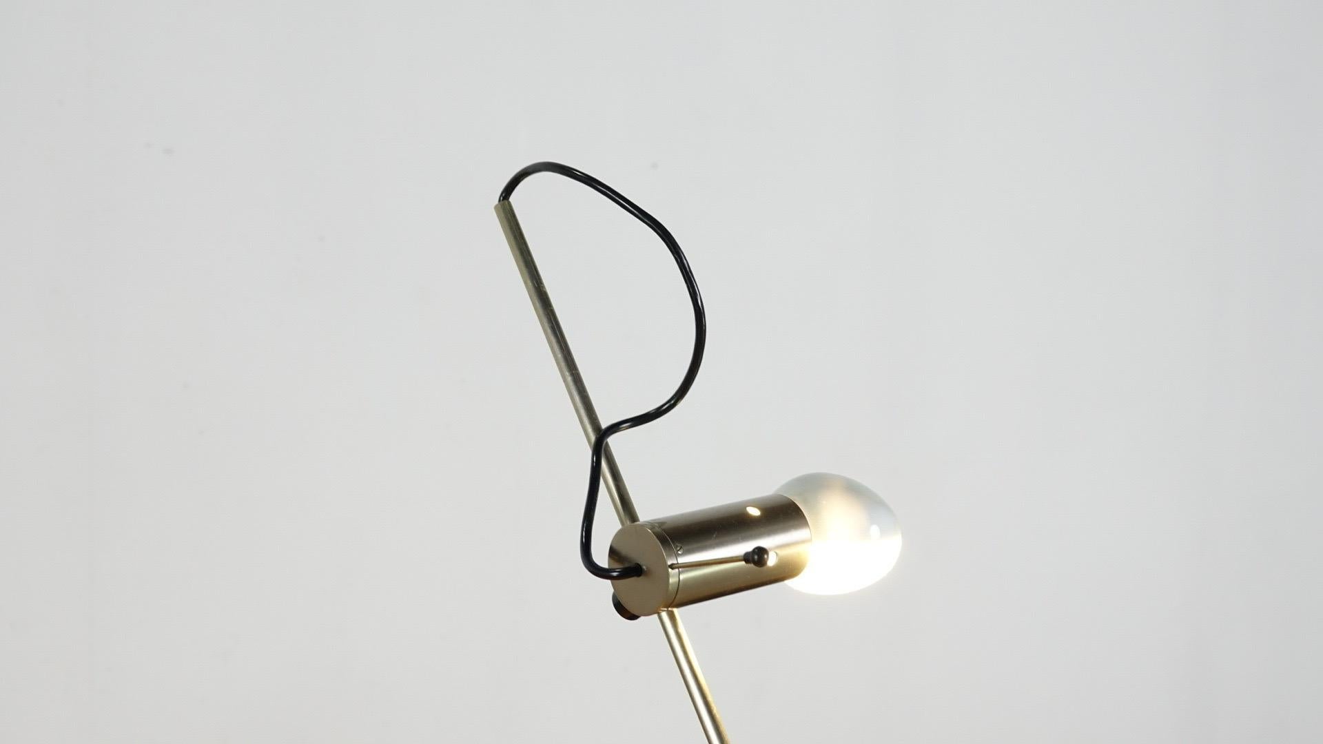 Metal Tito Agnoli Articulated desk lamp, model 255 For Sale