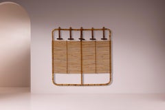 Tito Agnoli Garderobenständer aus Bambus und Leder für Bonacina, Italien, 1960er Jahre