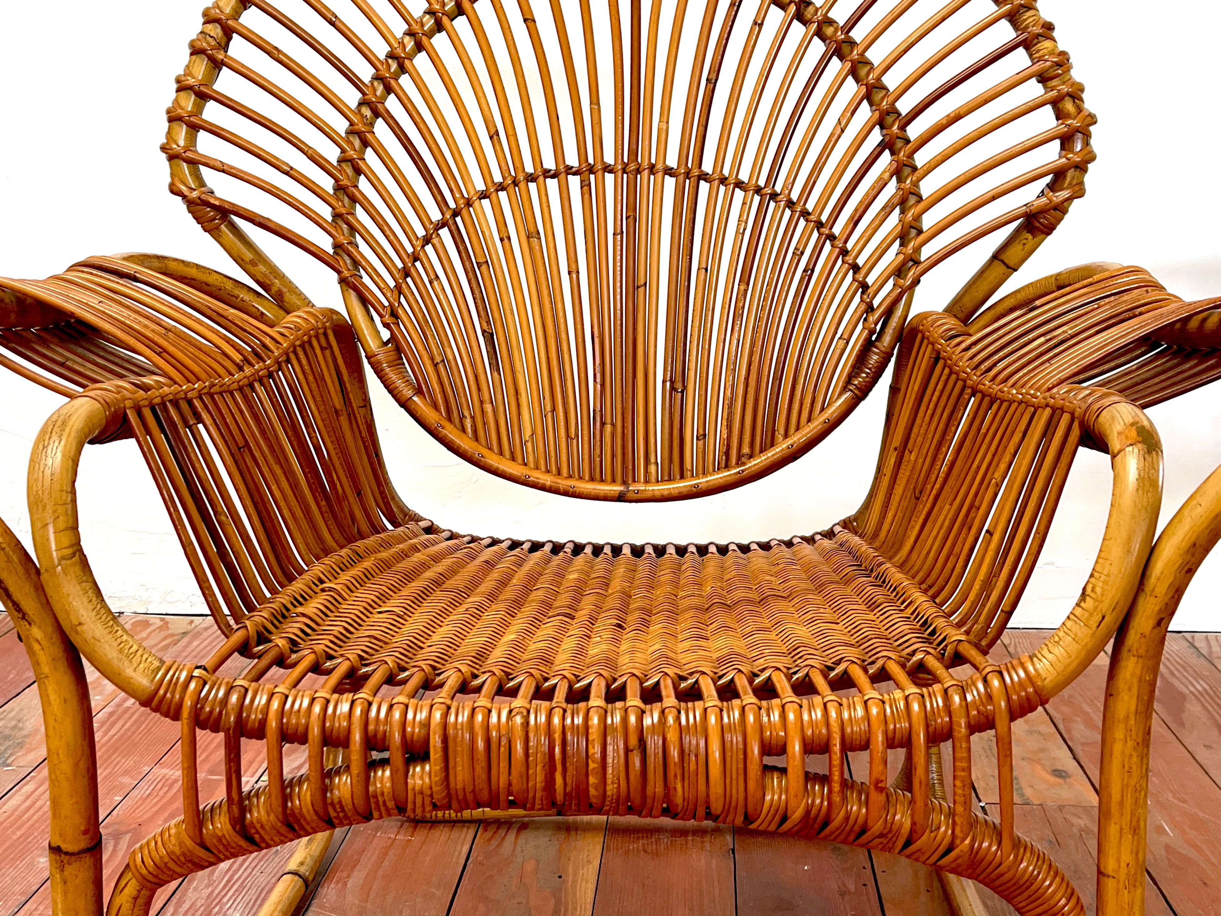 Tito Agnoli Bamboo Chairs For Sale 2