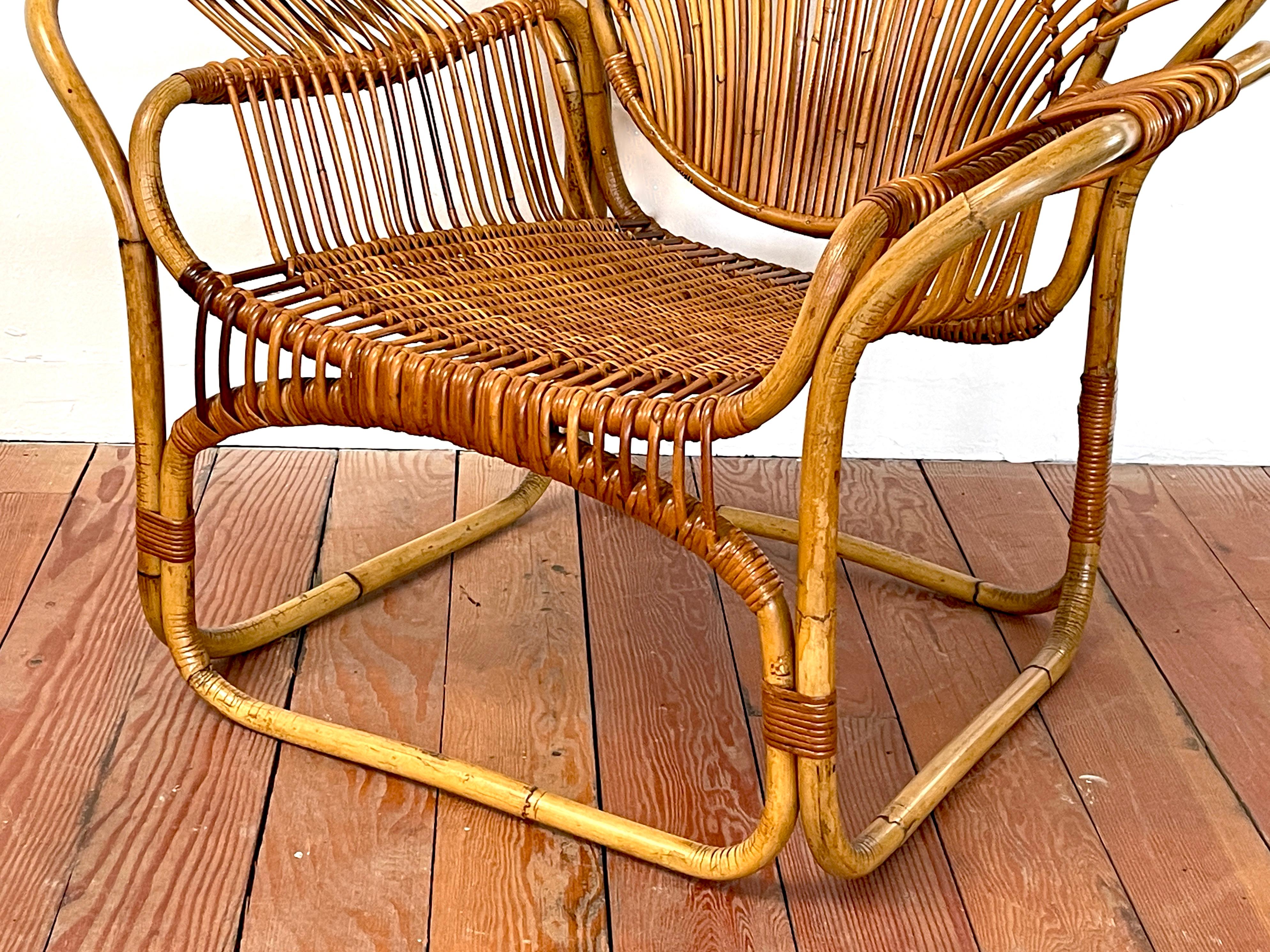 Tito Agnoli Bamboo Chairs For Sale 3