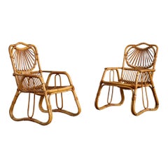 Chaises en bambou de Tito Agnoli