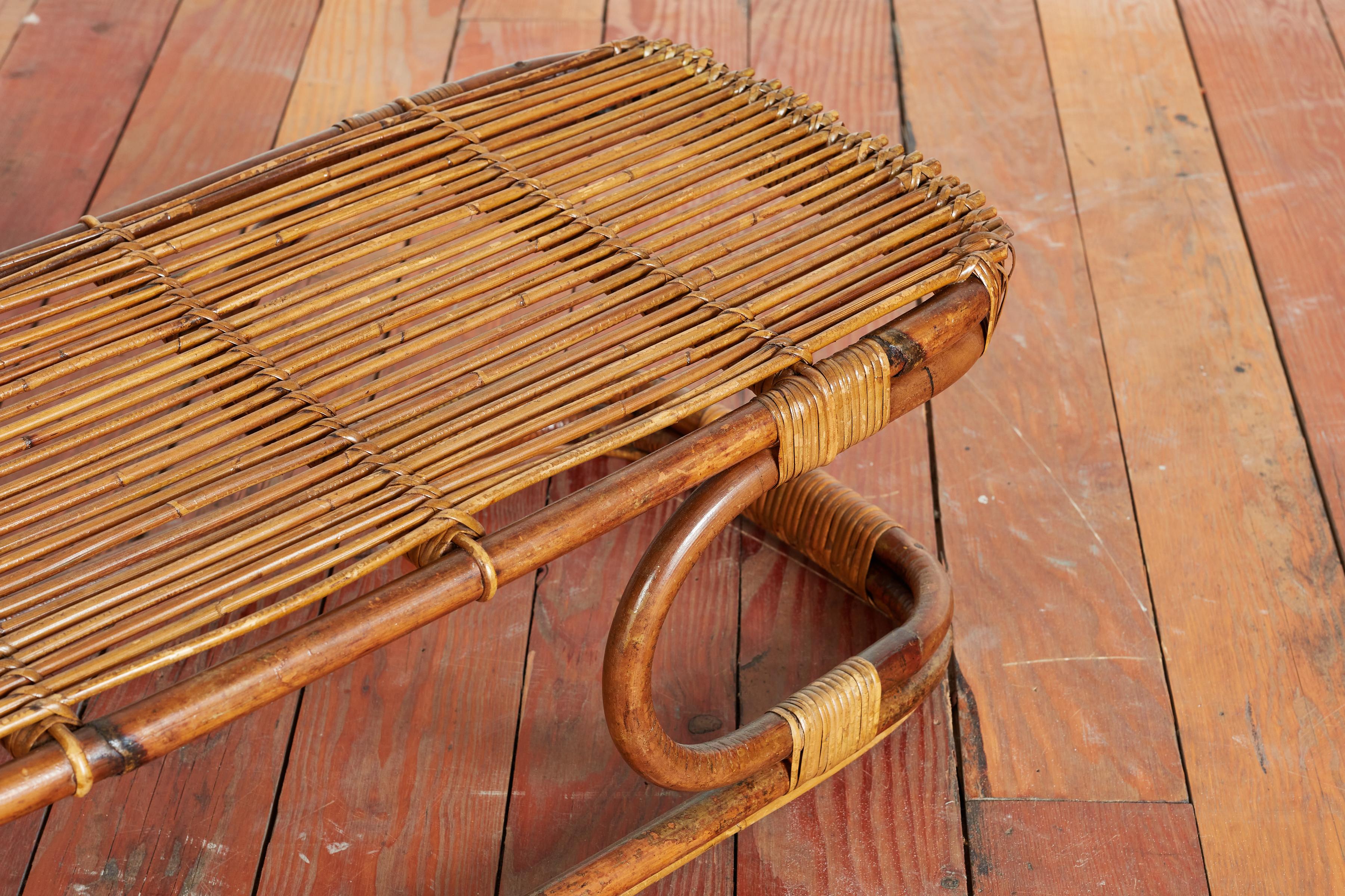 Tito Agnoli Bamboo Table For Sale 1