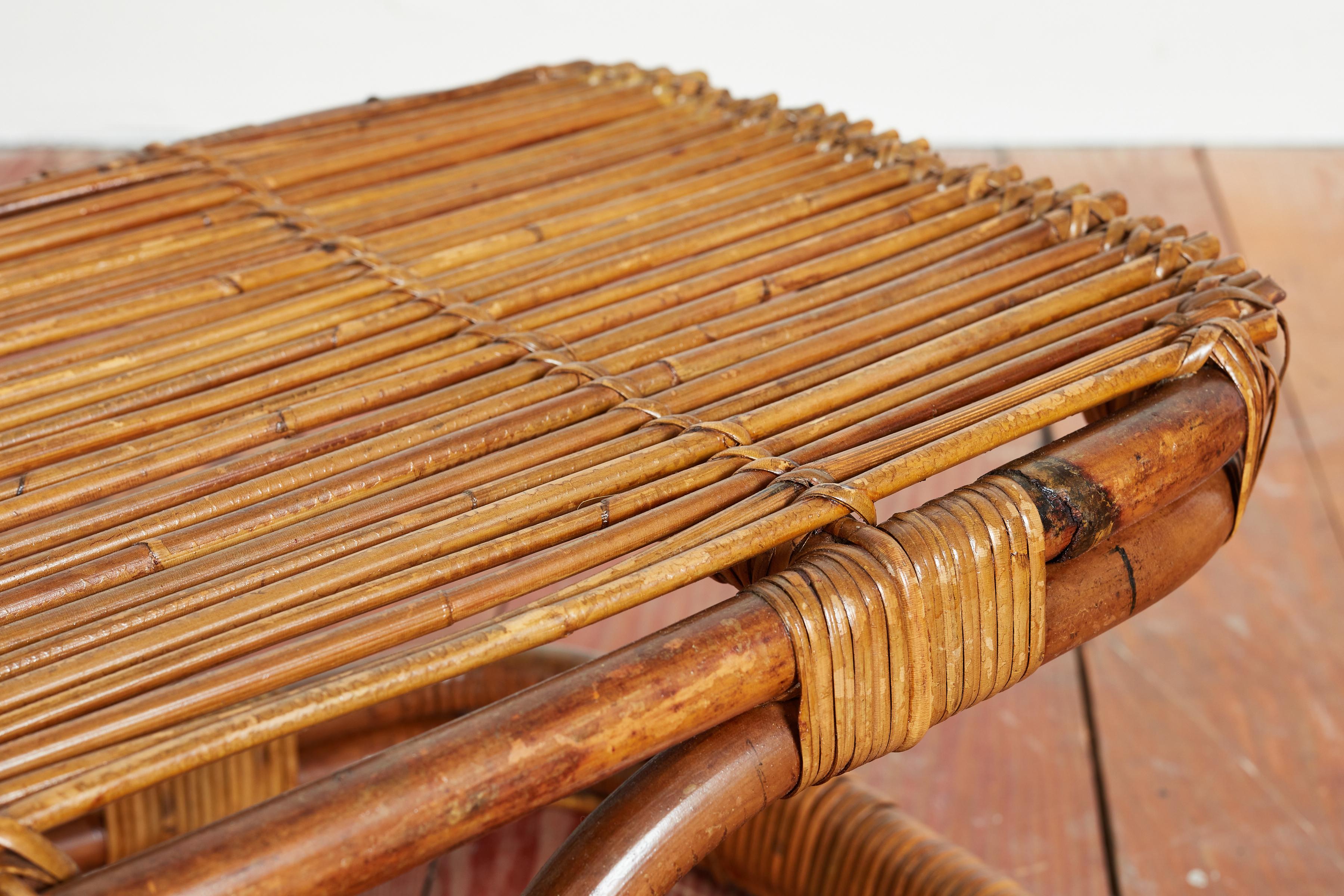 Tito Agnoli Bamboo Table For Sale 4