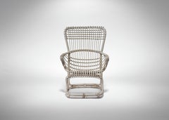 Tito Agnoli BP4 rattan chair, made by Pierantonio Bonacina, Italy 1959