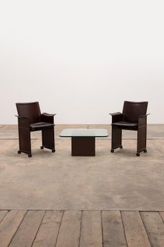 Tito Agnoli by Matteo Grassi Coffee Table with Two Chairs, 1970 Italy