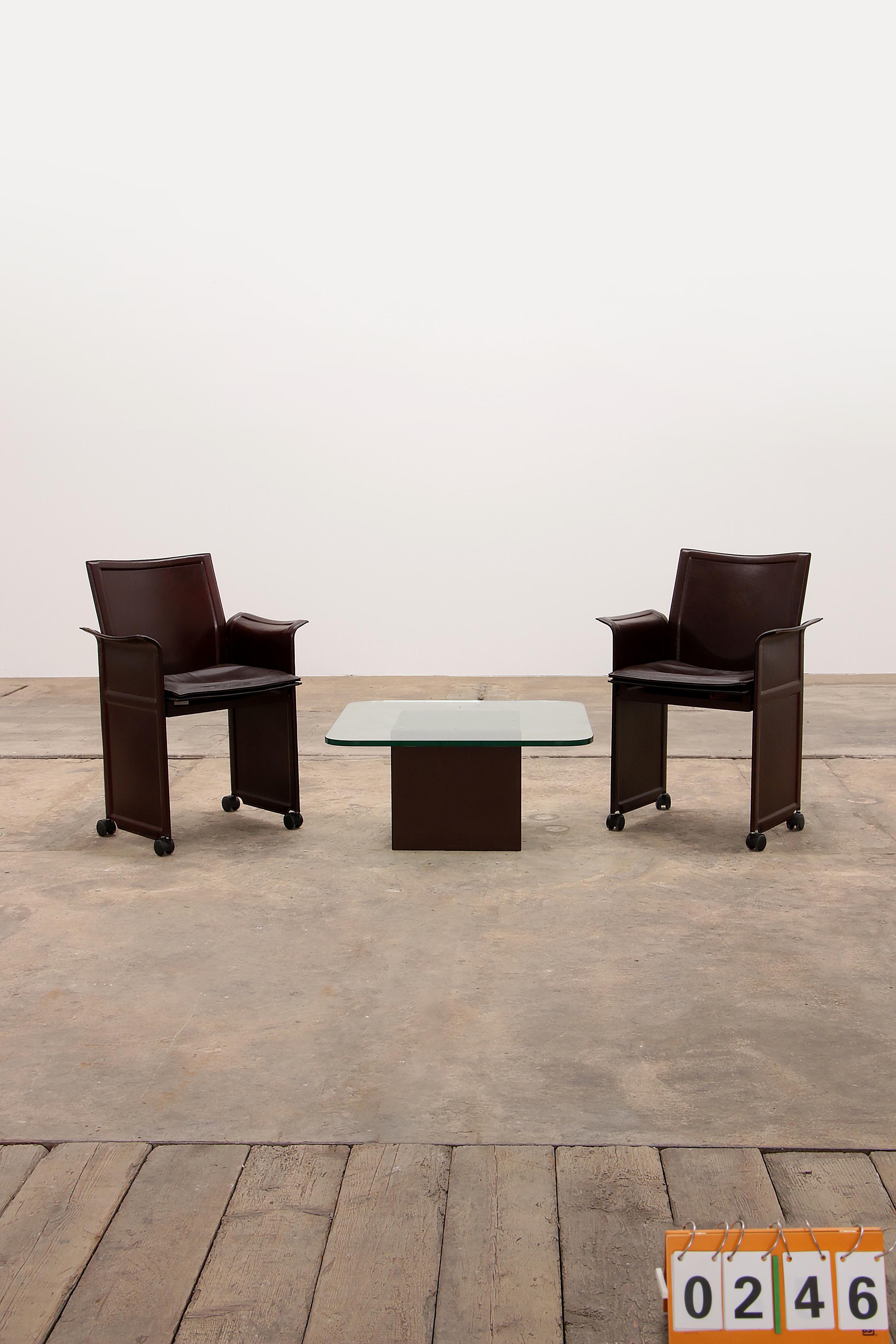Tito Agnoli by Matteo Grassi Coffee Table with Two Chairs, 1970 Italy For Sale 14