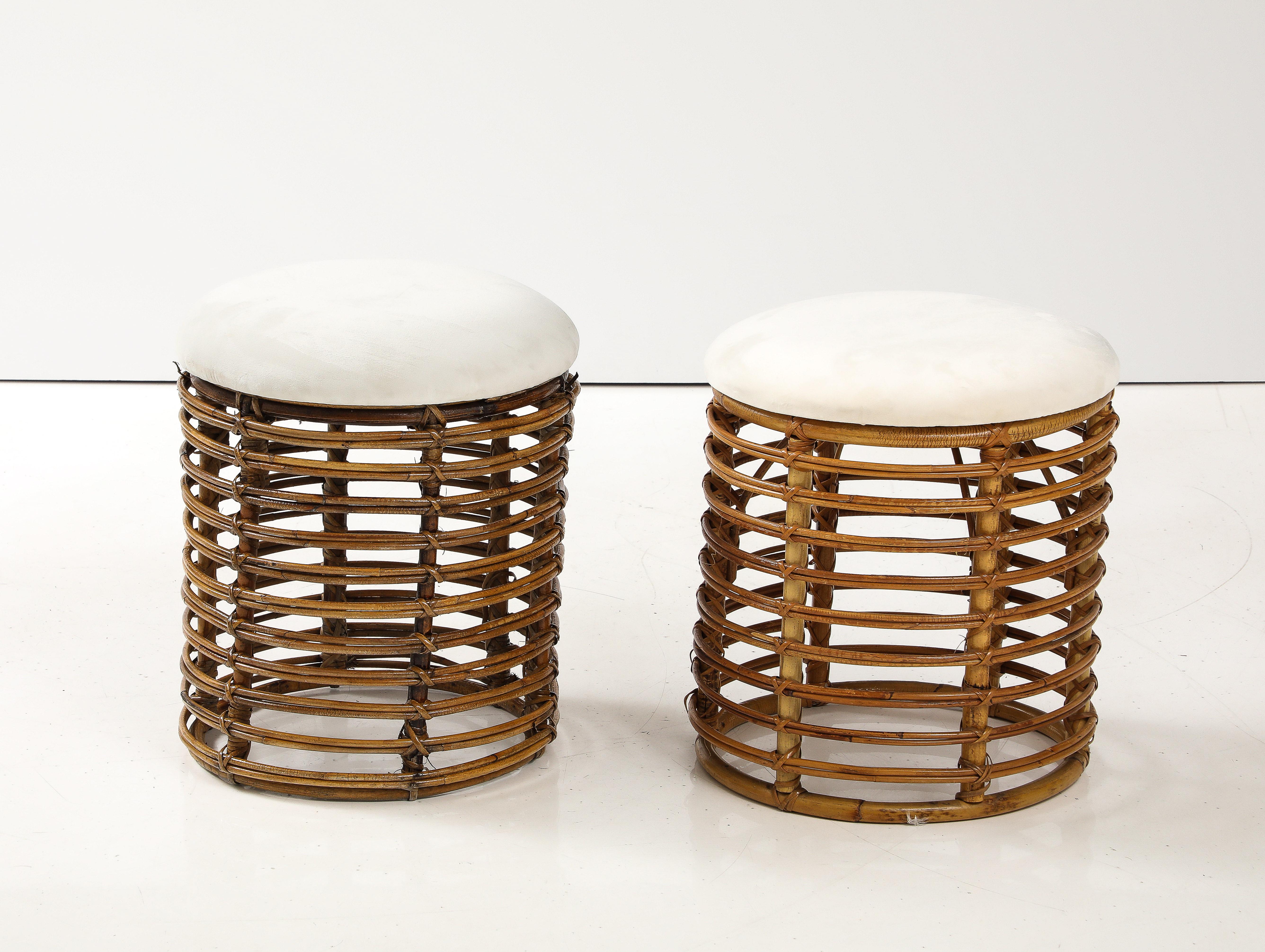 Tito Agnoli Cane Bamboo Stools, Italy, c. 1960 For Sale 9