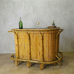 Tito Agnoli cocktail bar in bamboo 1960s