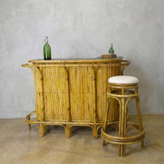 Tito Agnoli cocktail bar in bamboo 1960s
