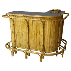Tito Agnoli cocktail bar in bamboo 1960s