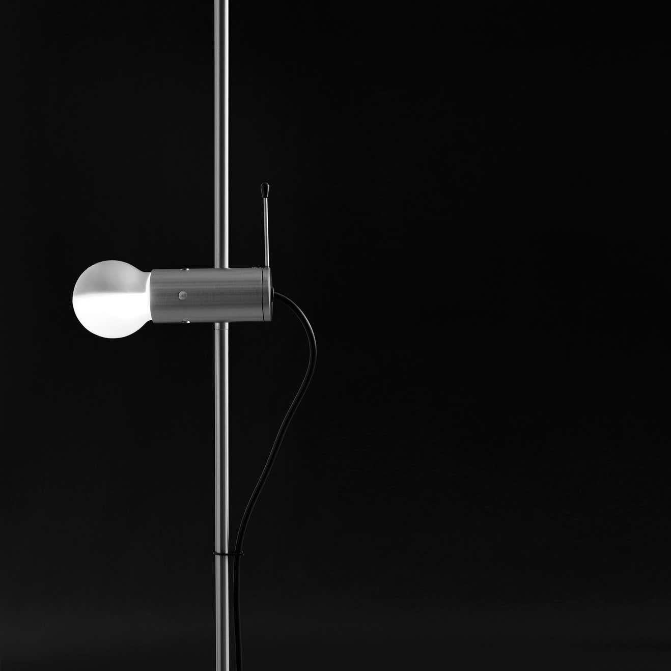 Italian Tito Agnoli Floor Lamp 'Agnoli' Marble and Metal by Oluce For Sale