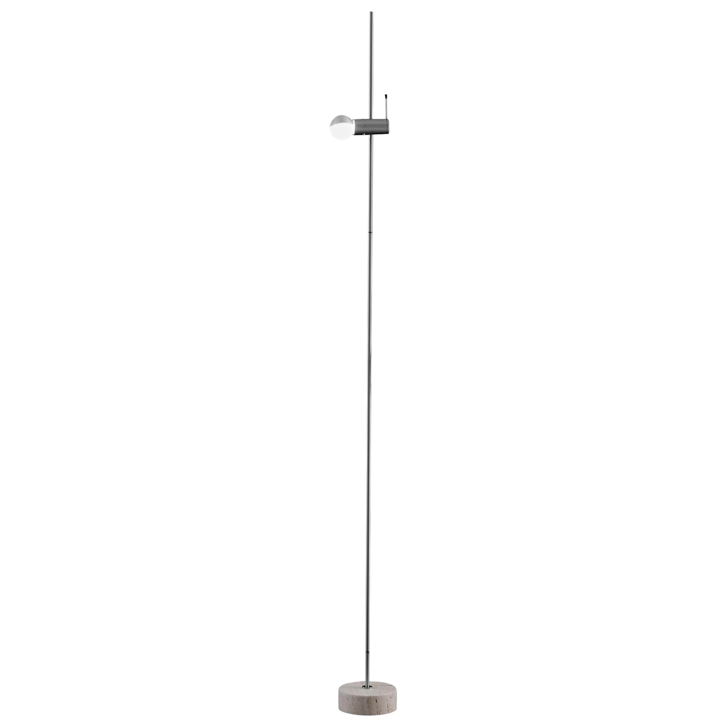 Tito Agnoli Floor Lamp 'Agnoli' Marble and Metal by Oluce