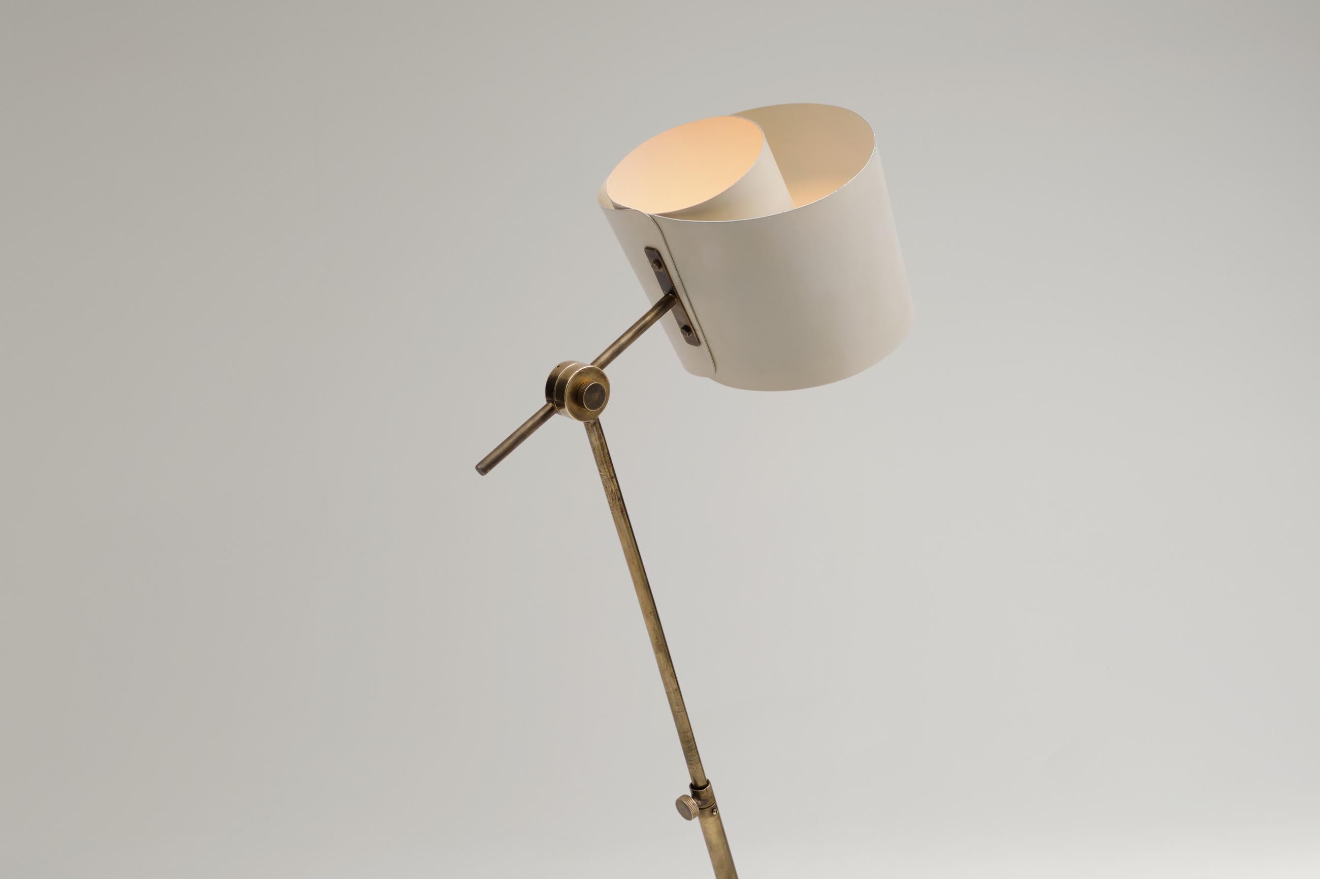 Aluminum Tito Agnoli Floor Lamp for Oluce, Italy, 1950’s