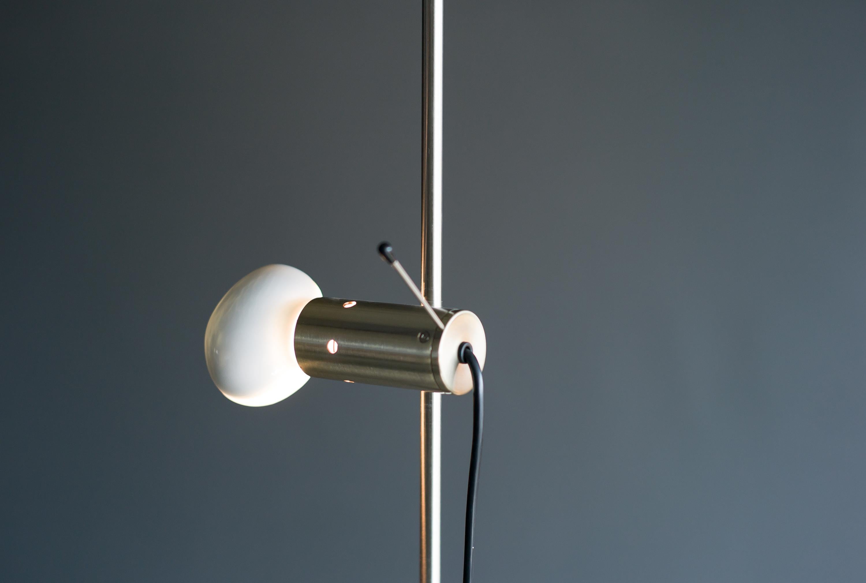 Plated Tito Agnoli Floor Lamp