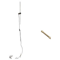 Tito Agnoli Floor Lamp “ Oluce “ Travertine Base Metal Crome 1954 Italy